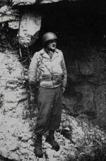 Lieutenant Colonel Earle Deily inspecting the remnants of the Maginot Line Picture