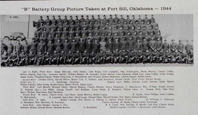 Group photograph of ill-fated Battery B of the 285th FAOB Picture