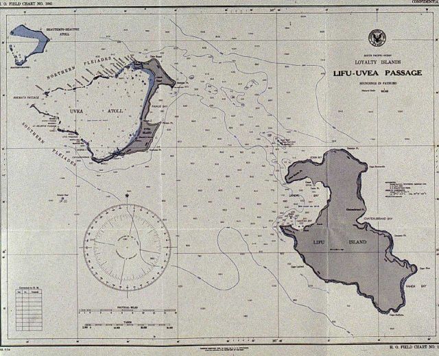 Chart of Lifa-Uvea Passage produced on board the PATHFINDER Picture