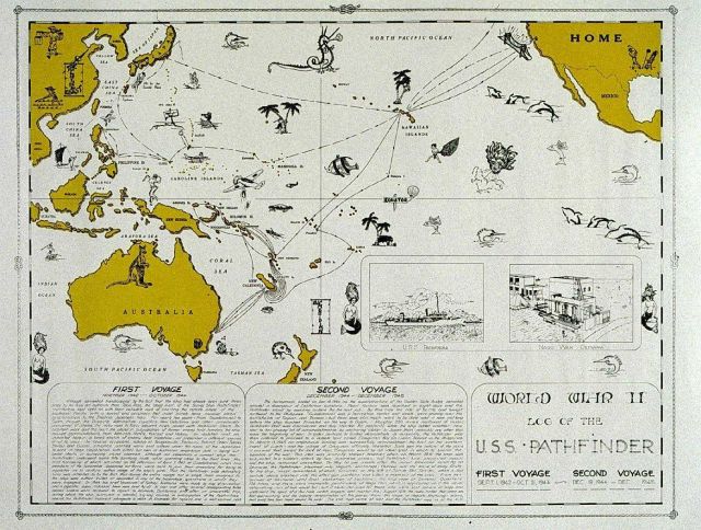 Souvenir chart of the PATHFINDER service in World War II Picture