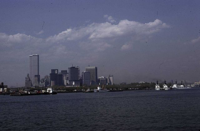 New York skyline looking over Governor's Island. Picture