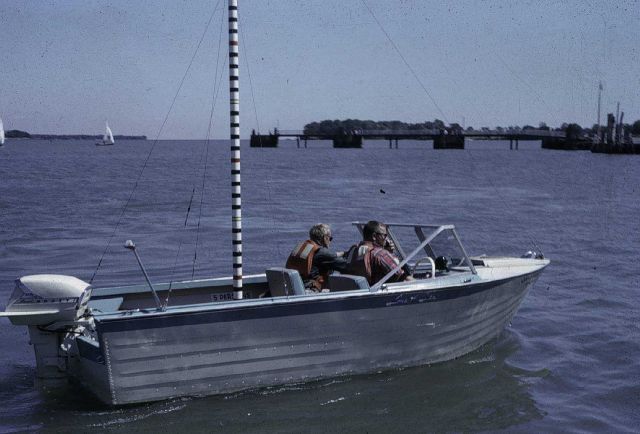 Shallow water soundings being located by stadia Picture