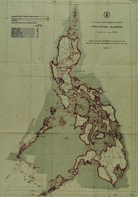 Triangulation diagram showing near completion of triangulation of Philippines Picture
