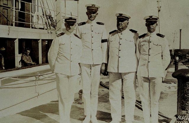 L to R, ?, George L Picture