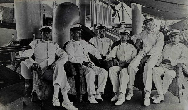 Officers on the PATHFINDER. Picture