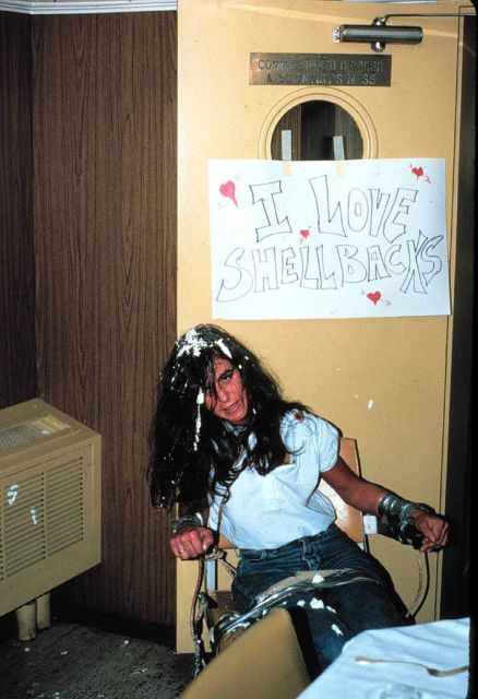 A trip to the royal barber - all Pollywogs must profess a love of Shellbacks Picture