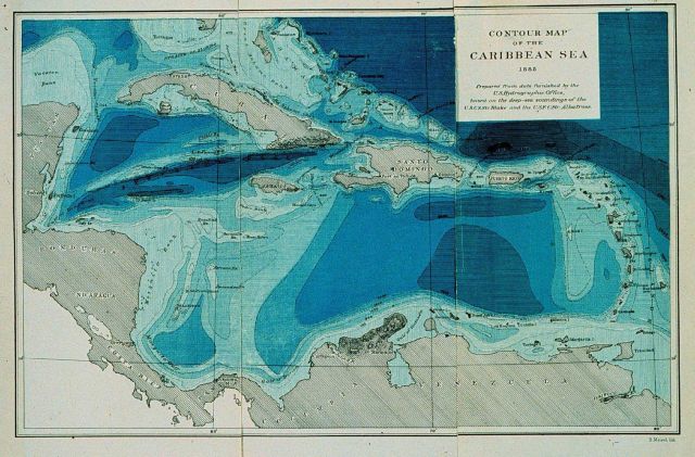 Contour map of the Caribbean from soundings by C&GS Steamer BLAKE and Fish Commission Steamer ALBATROSS Picture