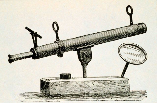 Heliotrope used for directing sun's rays to distant observer Picture