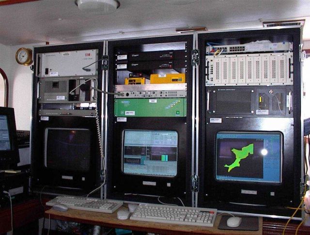 Computer and electronics racks mounted in the NOAA Ship RUDE Picture