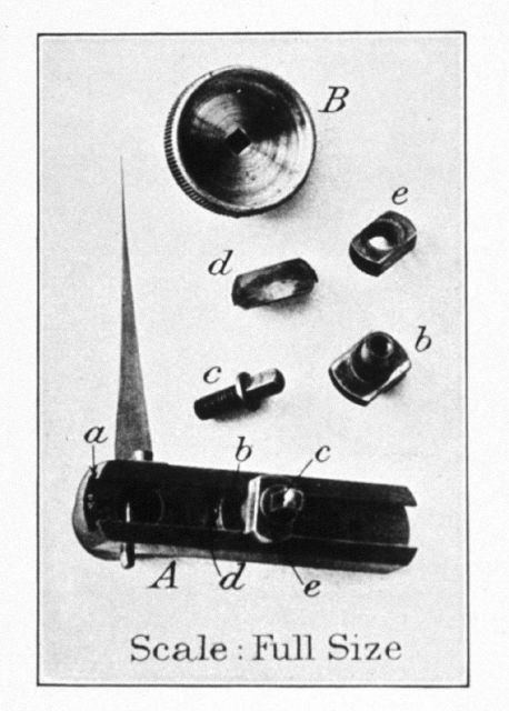 Unidentified component of tide predicting machine. Picture