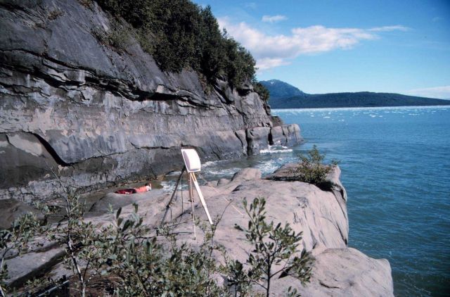 Tide station transmitter for communicating with satellite Picture