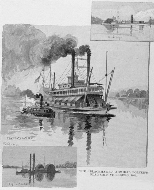 The BLACKHAWK, Admiral Porter's flagship during the Vicksburg campaign. Picture
