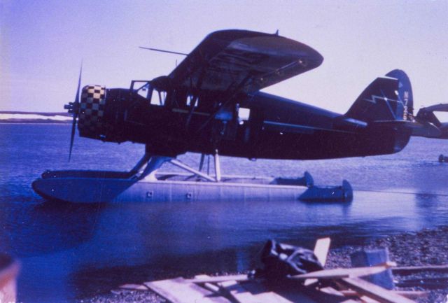 Stinson Gullwing on floats at Kotzebue. Picture