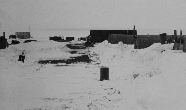 Main street on an Arctic Field Party Camp somewhere. Picture