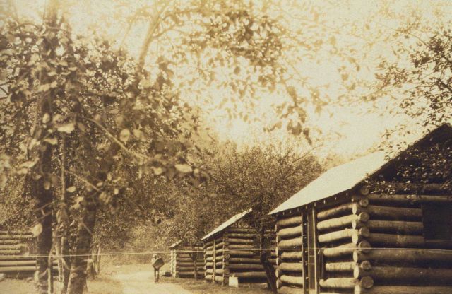 Tourist cabins used as living quarters for level crew in western Appalachia Picture