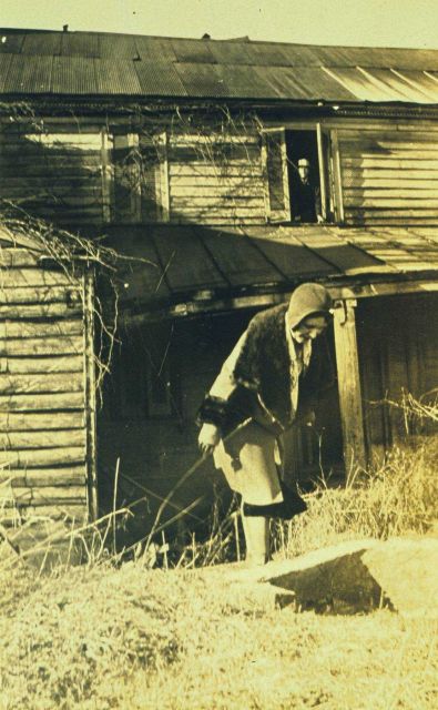 Phyliss Benfell looking down an old well at an abandoned house in Chilhowie Picture