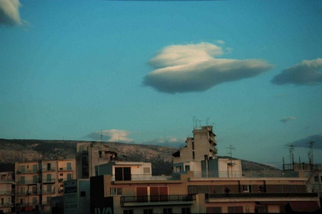 Standing wave clouds formed in the lee of Mt Picture