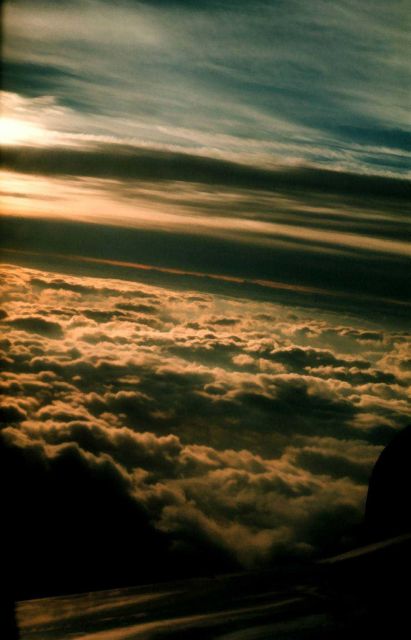 Above the stratocumulus looking at multi-layers of clouds Picture