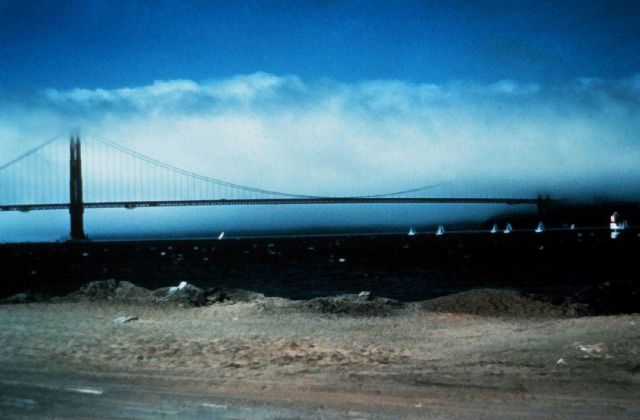 A fog bank enveloping the Golden Gate Bridge Picture