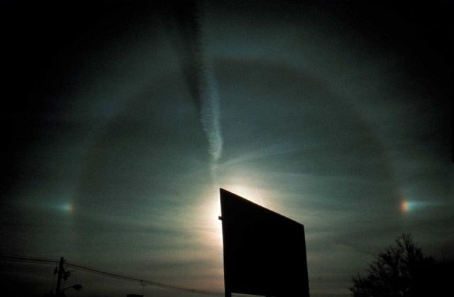 Partial halo with parhelia (sun dogs) on both sides of halo Picture