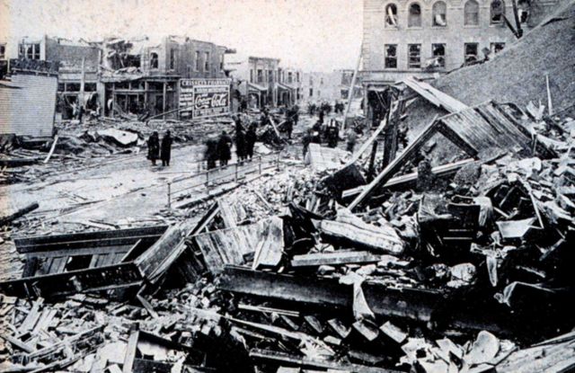 Tornado damage at Omaha Picture