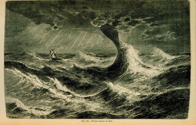 A waterspout at sea In: The Atmosphere translated by James Glaisher, 1873 From the work of Camille Flammarion Figure 65, p Picture