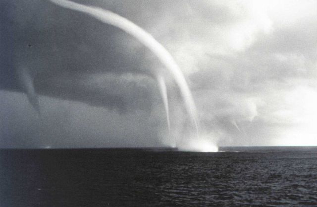 Multiple waterspouts off the Bahamas Islands Picture