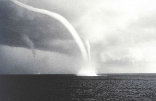 Multiple waterspouts off the Bahamas Islands Picture