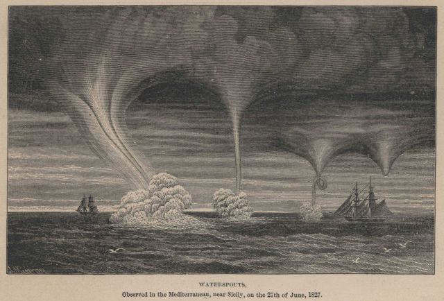 Waterspouts observed in the Mediterranean, near Sicily, on the 27th of June, 1827 Picture
