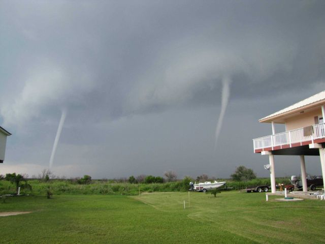A spectacular series of images of waterspouts off the Port of Grand Isle. Picture