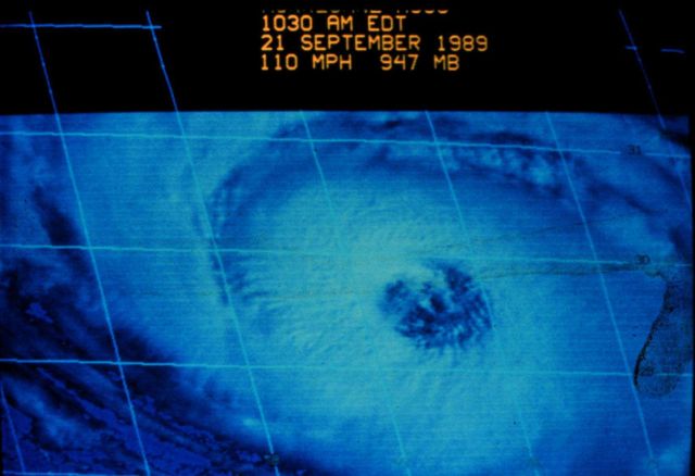 Visible spectra satellite image of Hurricane Hugo on September 21, 1989 At 10:30 A.M Picture