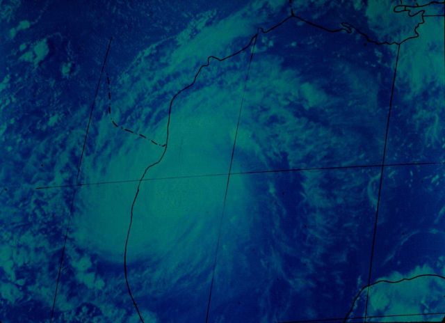 Hurricane Caroline making landfall just south of the Texas-Mexico border Picture