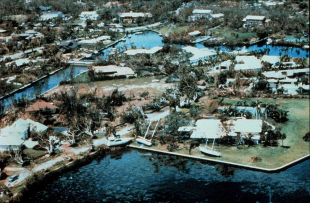 Hurricane Andrew - The marina Gables by the Sea after the storm surge Picture