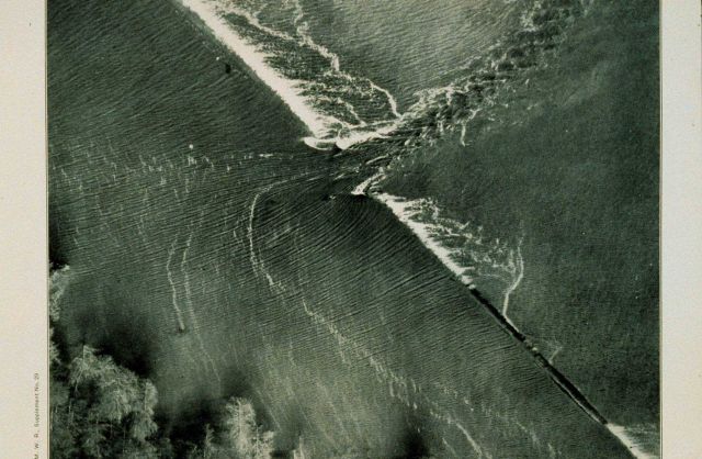The Great Mississippi River Flood of 1927 Frontispiece - beginning of crevasse breaching levee at Mounds Landing, Miss Picture