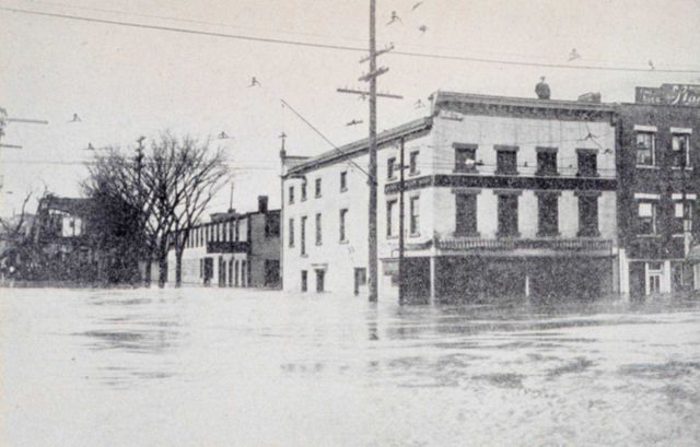 Broadway in Watervliet, New York, under 8 feet of water Picture