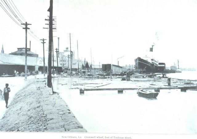 Cromwell Wharf at the foot of Toulouse Street during the floods of the spring of 1903 Picture