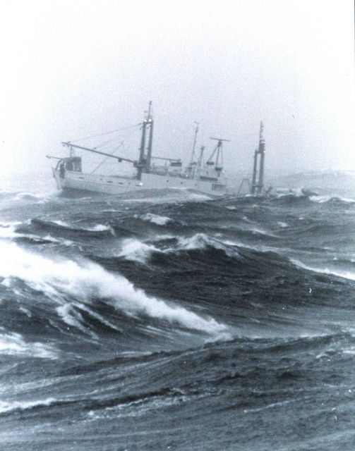 NOAA Ship DELAWARE II in basic crummy weather on Georges Bank Picture