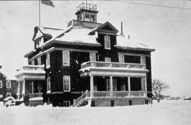 Dodge City, Kansas weather station after snowfall Picture