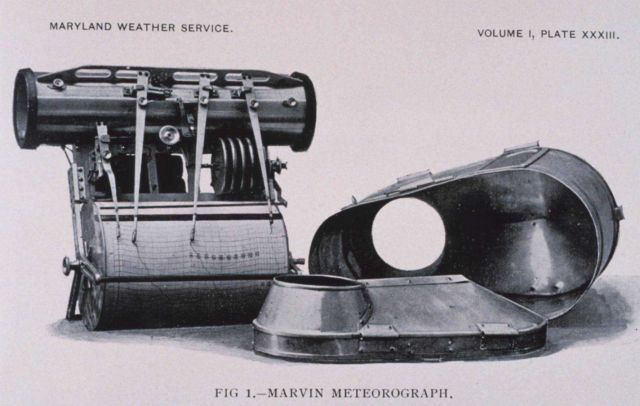 Marvin meteorograph In: The Aims and Methods of Meteorological Work by Cleveland Abbe Picture