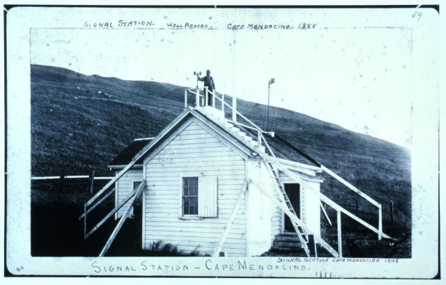 This Army Signal Service weather station was erected on Cape Mendocino, the westernmost point of the contiguous United States Picture