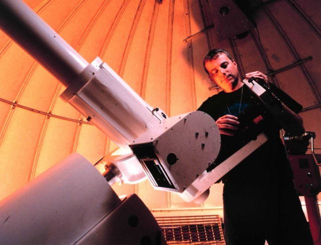 Telescope and Technician Picture