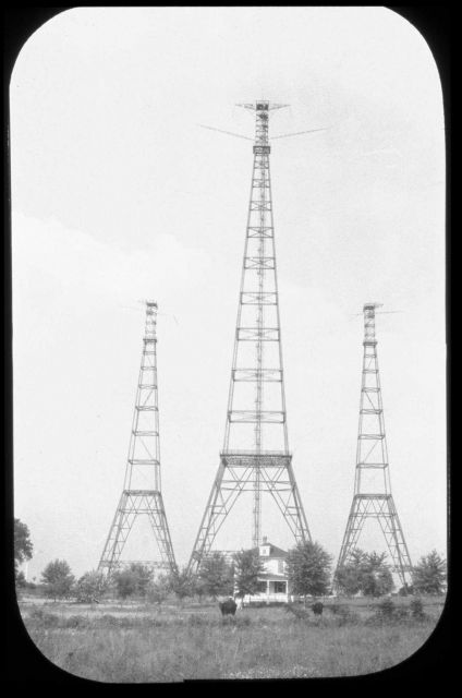Antennas, probably at Greenbury Point, Maryland, in about 1920 Picture