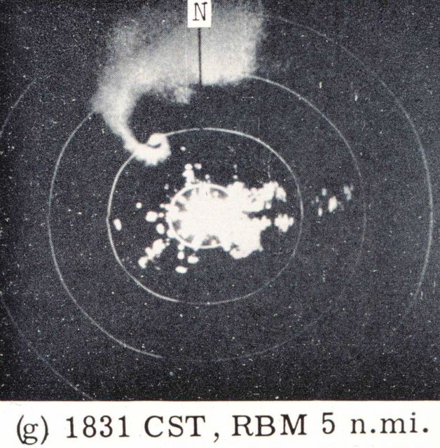 A view of the hook echo associated with the Meriden, Kansas, tornado Picture