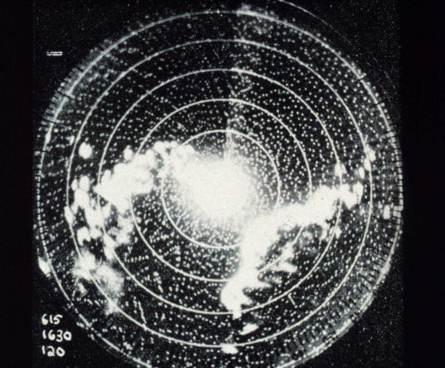 Photograph of the radar scope at Orlando, Florida Picture