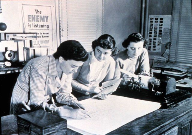 Plotting upper-air maps Women's first opportunities in meteorology occurred as a result of WWII Picture