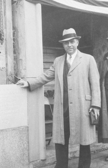 Laying of the cornerstone of the new Weather Bureau Building. Picture