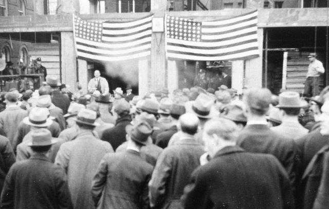 Laying of the cornerstone of the new Weather Bureau Building. Picture