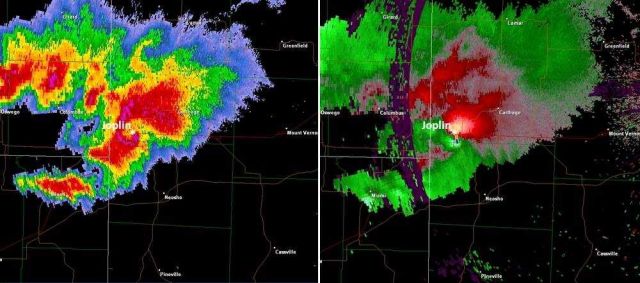 Doppler radar images of Joplin tornado Picture