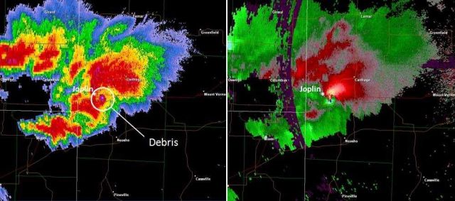 Doppler radar images of Joplin tornado Picture