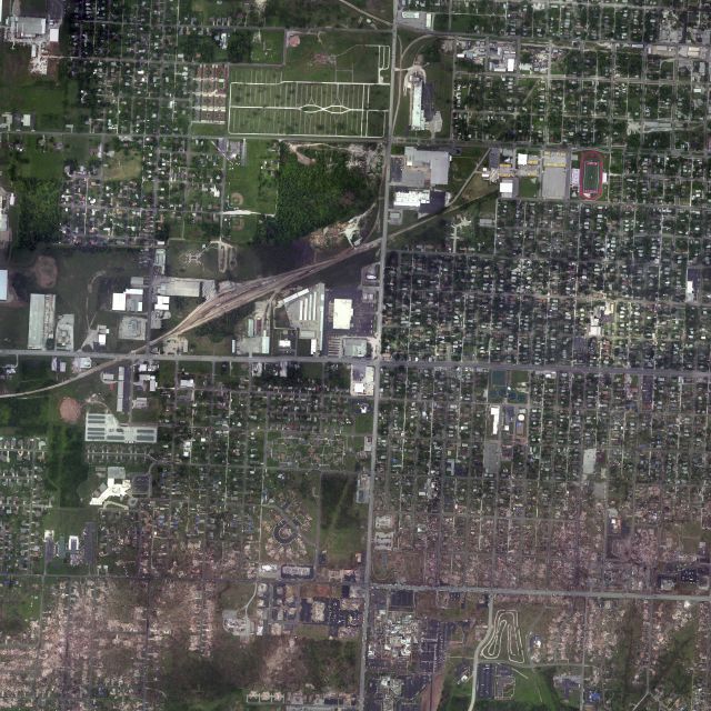 National Geodetic Survey series of aerial photographs showing path of Joplin tornado Picture